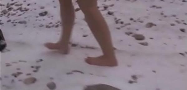  Brandi Bondage and Foot Worship in the Snow